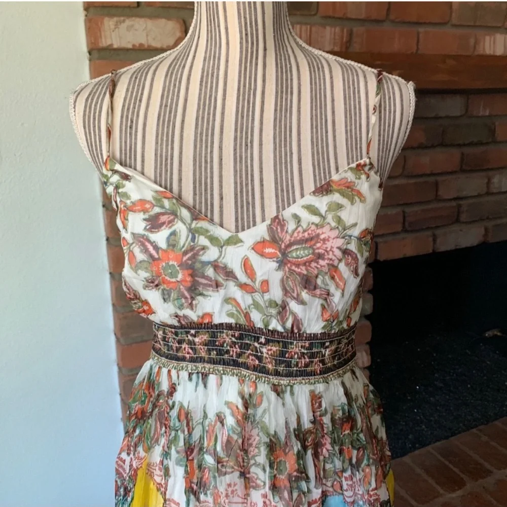 Anthropologie Floral Bohemian Boho Maxi Dress 4P - Picture 5 of 7